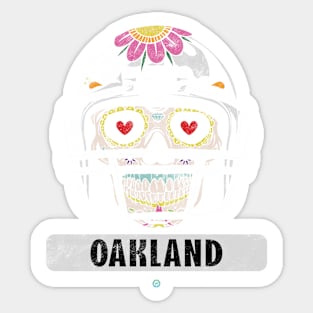 American Football - Oakland Skull Football Gift Sticker